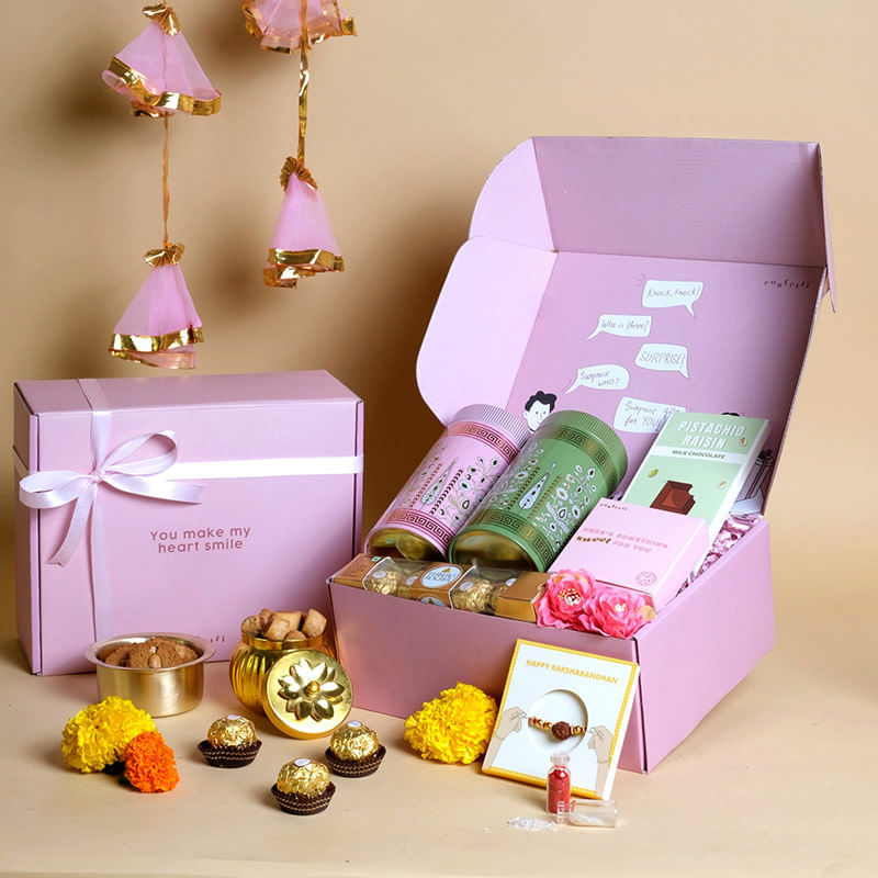 Rudraksha Rakhi N Nutty Indulgence Hamper