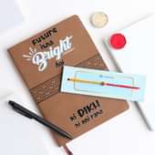 Rudraksha Rakhi With Diary N Pen