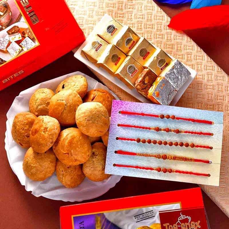 Rudraksha Rakhis Combo