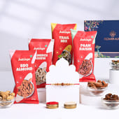 Rudraksha Rakhis With Nuts N Trail Mix
