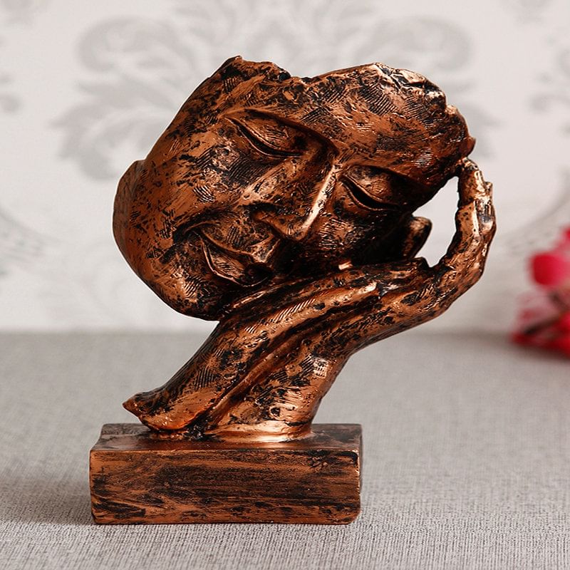 Rustic Look Face Figurine