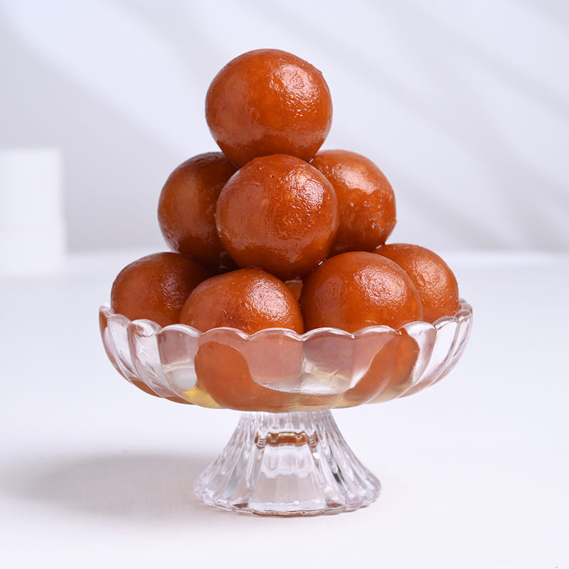 Sacred Bead Rudraksha Rakhi Trio With Gulab Jamun