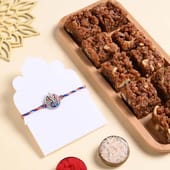 Sacred Ganesha Rakhi With Dhoda Burfi