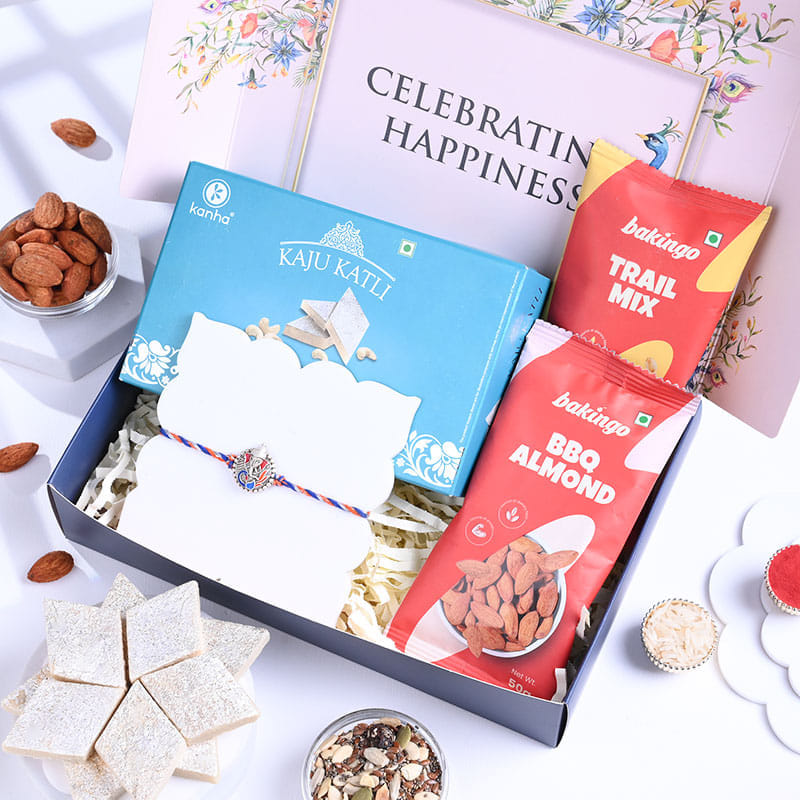 Sacred Ganesha Rakhi With Kaju Katli N Nuts