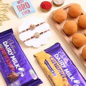 Sacred Idol Rakhi Duo With Sweets N Chocolates