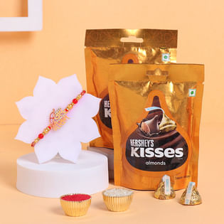 Sacred Jai Shree Ram Rakhi With Chocolates