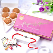 Sacred Krishna Rakhi With Panjiri Laddo