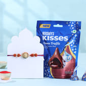 Sacred Om N Trident Rakhi With Choco Treats