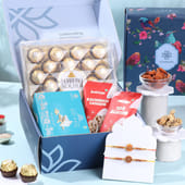 Sacred Om Rakhi Duo With Sweet Treats N Nuts