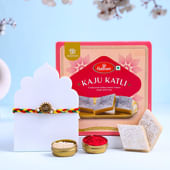 Sacred Om Rakhi With Kaju Katli