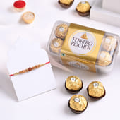 Sacred Rudraksha Rakhi With Ferrero Rocher