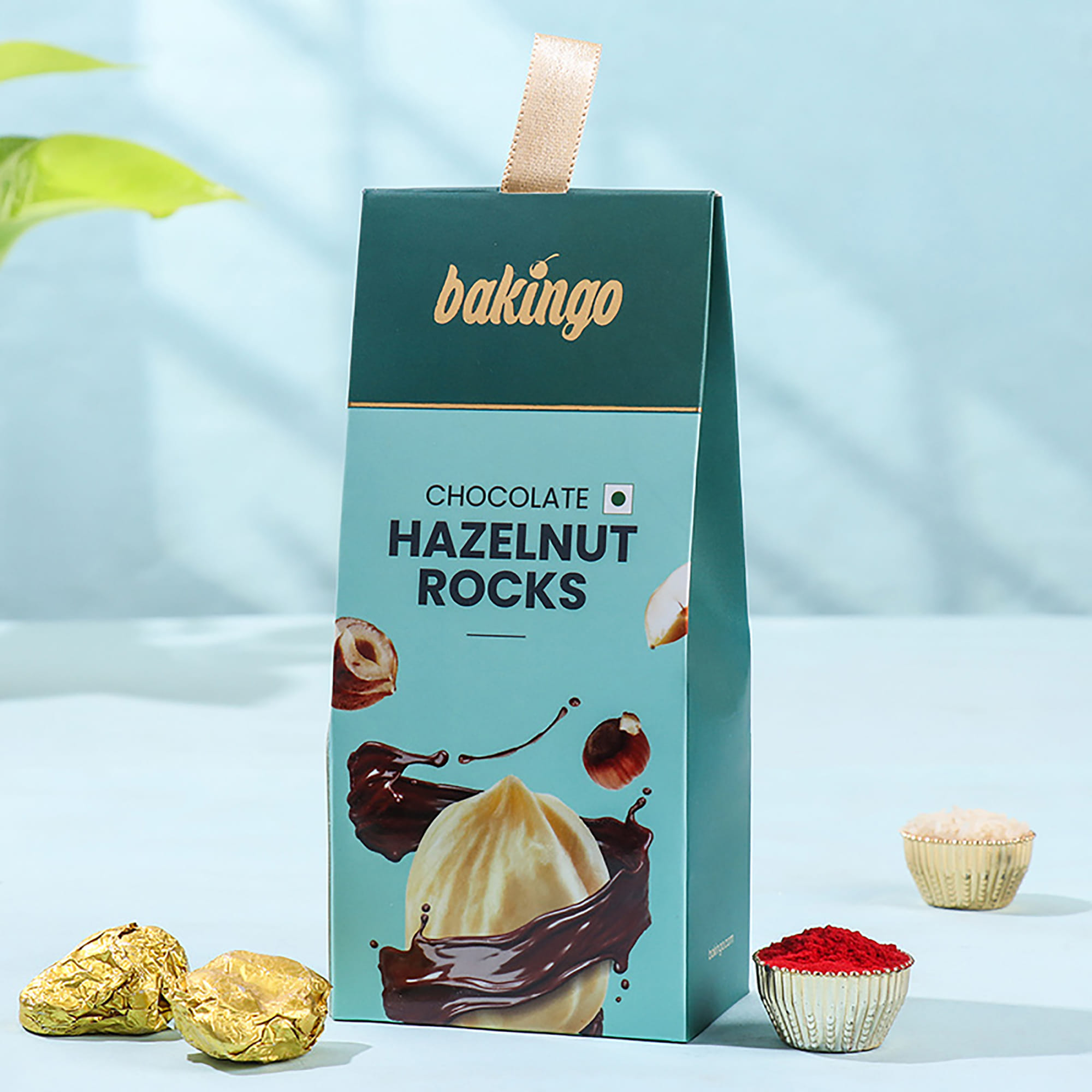 Sacred Rudraksha Rakhi With Hazelnut Rocks