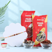 Sacred Rudraksha Rakhi With Savoury Treats