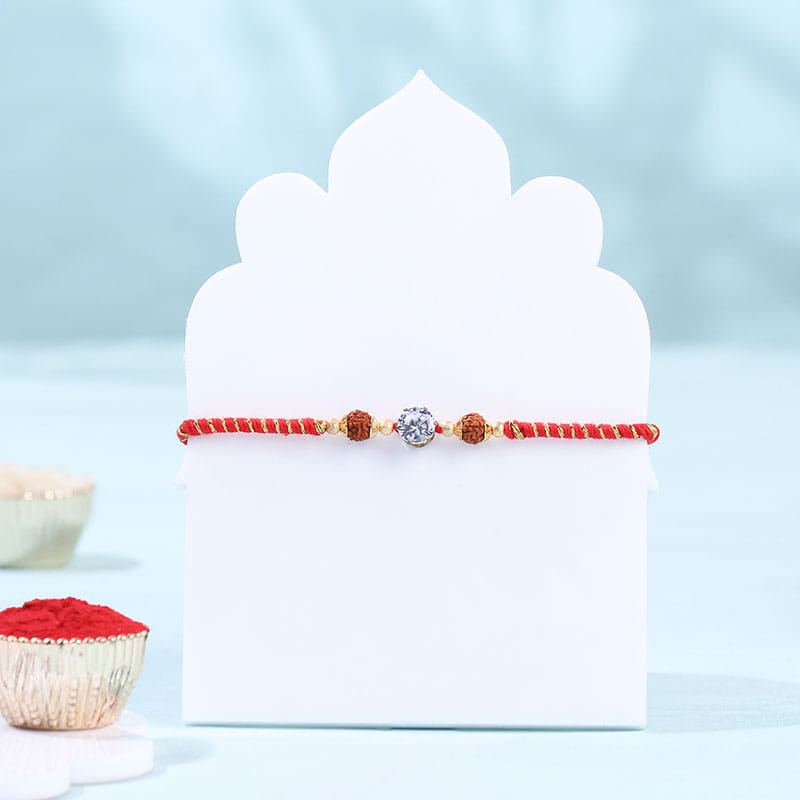 Sacred Stone Rakhi With Trail Mix N Almonds