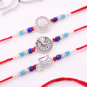 Sacred Symbols Divine Rakhi Trio-Aus