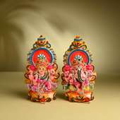 Sacred Terracotta Laxmi Ganesha Idols