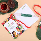 Second Product of Same Style White And Green Rakhi