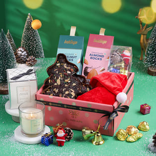 Santa Cap N Treats Christmas Gift Box