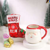 Santa Mug Chocolates N Stocking Hamper