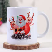 Santa Sleigh Christmas Mug