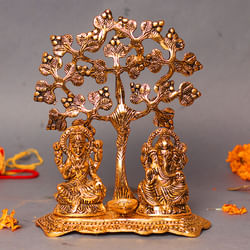 Laxmi Ganesha Metal Idol