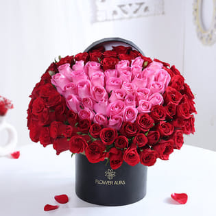 Scarlet Heart Of Blushing Roses