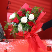 Scarlet N Snow Christmas Bouquet