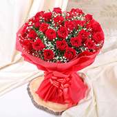 30 Scarlet Flower Delivery for Rose Day Gift