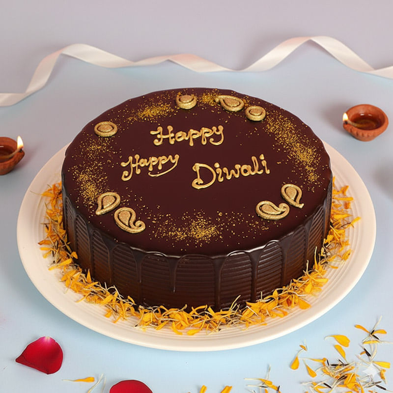Happy Diwali Chocolate Cake
