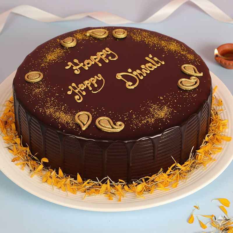Happy Diwali Chocolate Cake