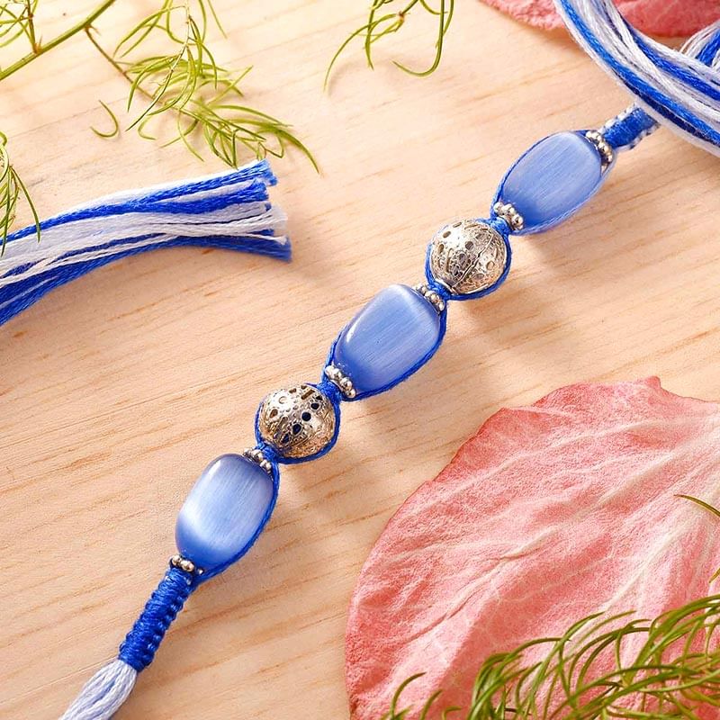 Semi Precious Glass Stone Rakhi