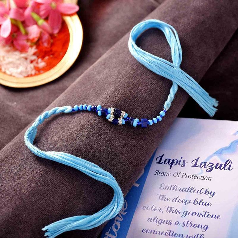 Semi Precious Lapiz Lazuli Rakhi