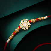 Glowy Floral AD Rakhi