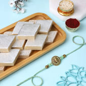 Serene Ganesha Rakhi With Kaju Katli