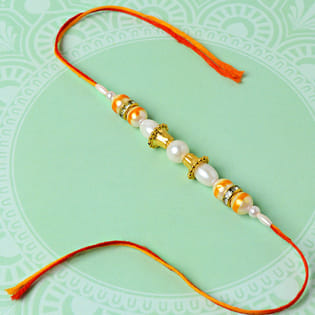 Serene Pearl Designer Rakhi for Brothers