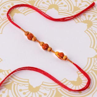 Serene Rudraksha Beads Rakhi