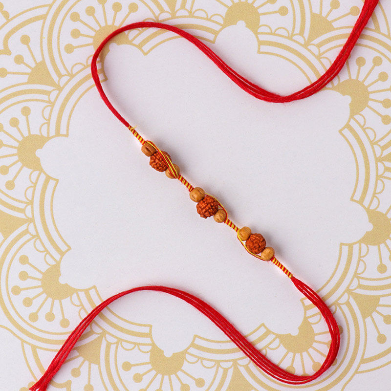 Serene Rudraksha Beads Rakhi