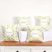Set Of 4 Customised Family Cushions, Buy Housewarming Gifts online