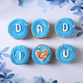 Set of 6 Cupcakes for Dad