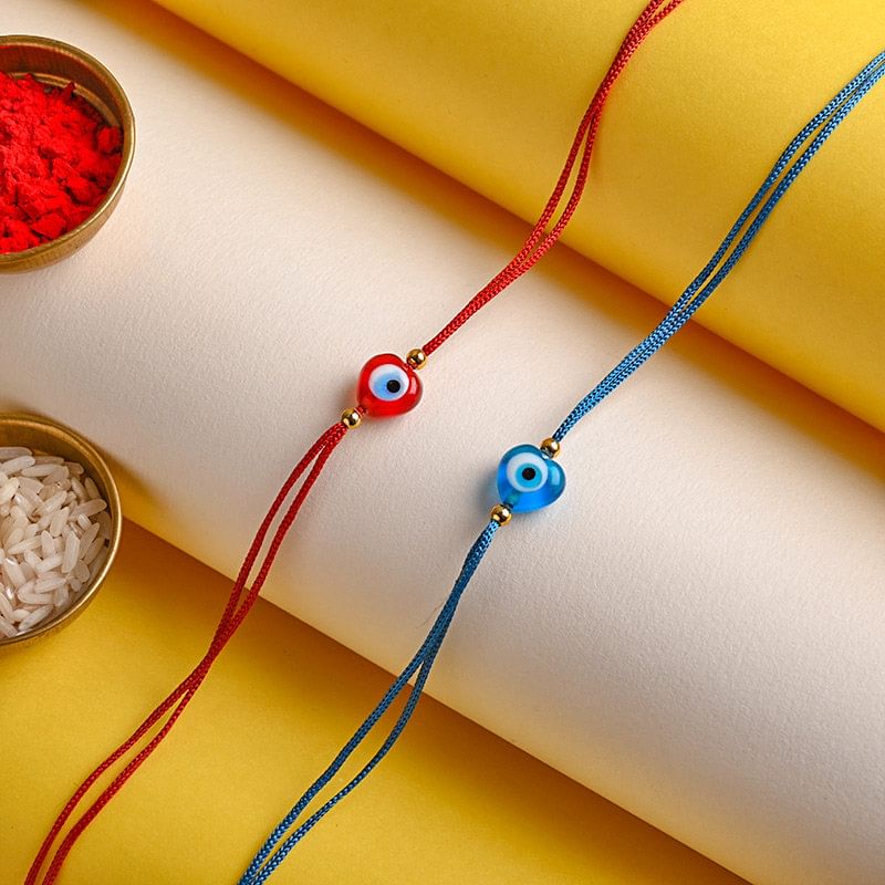 Send Desinger Rakhi Online - Set Of Evil Eye Rakhi