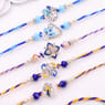 Set Of Five Blue Beaded Rakhis-Aus