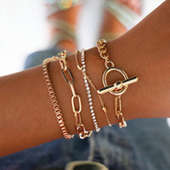 Set of Five Chic Bracelets