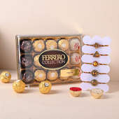 Set Of Five Divine Rakhis With Ferrero Rocher