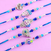 Set Of Five Elegant N Blessed Rakhis