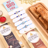 Five Elegant Pearl Rakhi With Sweet Treats