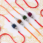 Colourful Beads Rakhi Set of 4