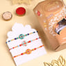Set Of Three Designer Rakhis With Lindt Lindor