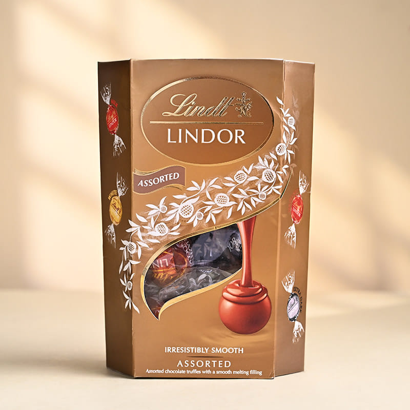 Set Of Three Designer Rakhis With Lindt Lindor