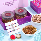 Set Of Three Divine Rakhis N Almond Raisin Treats