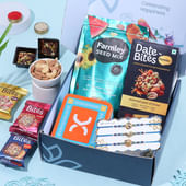 Set Of Three Pastel Rakhis N Tasty Treats Hamper